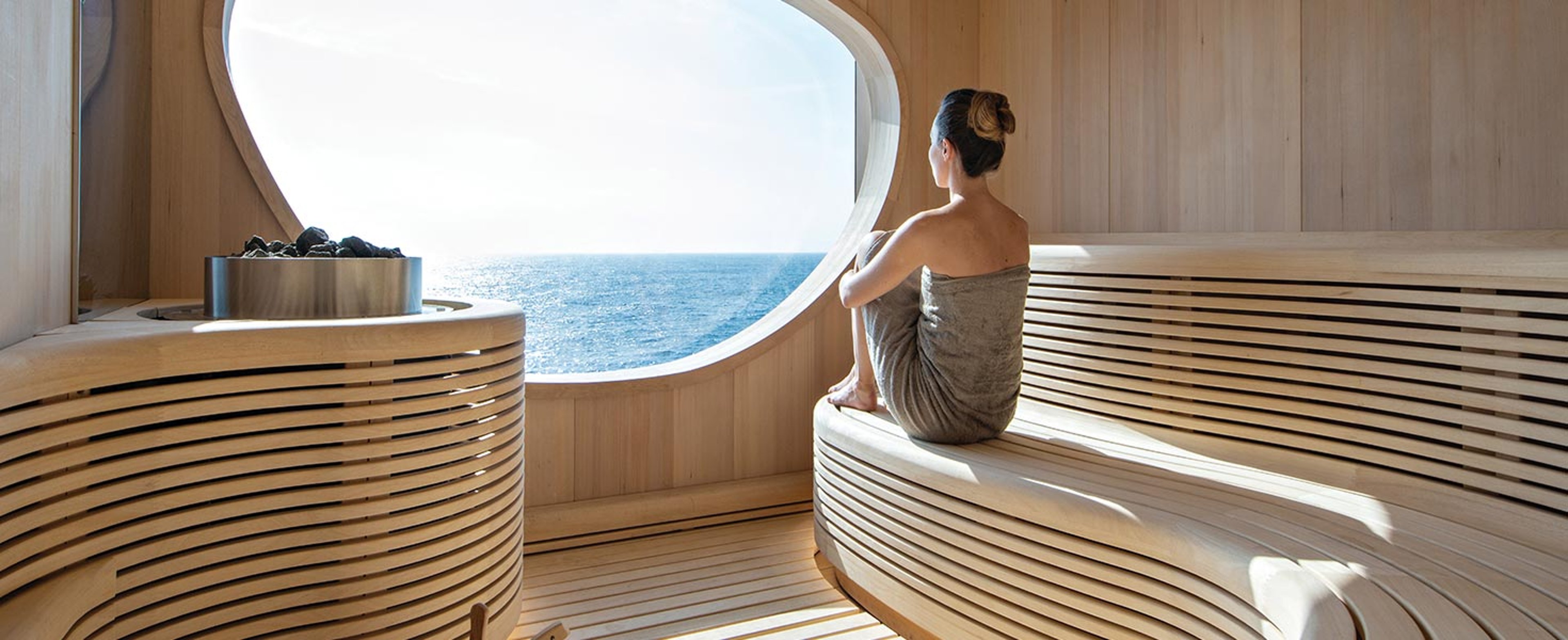 woman in spa on a PONANT ship