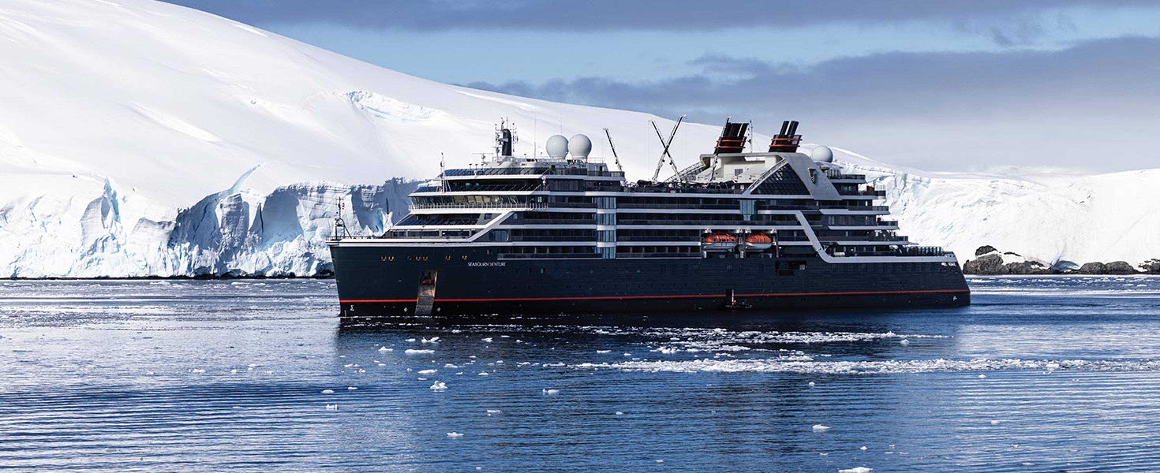 Seabourn ship in Antarctica