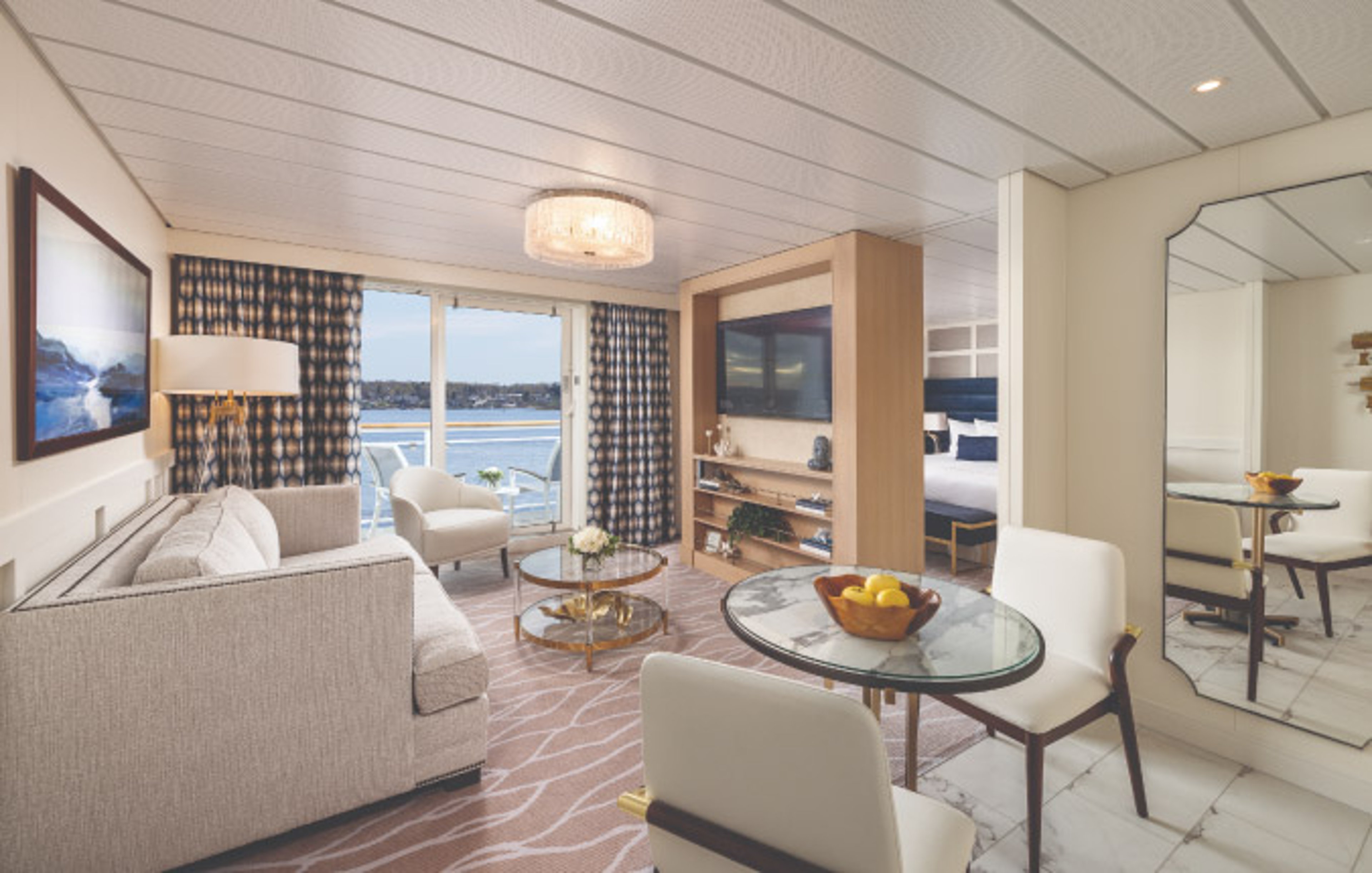 View of the Grand Suite stateroom aboard the American Eagle