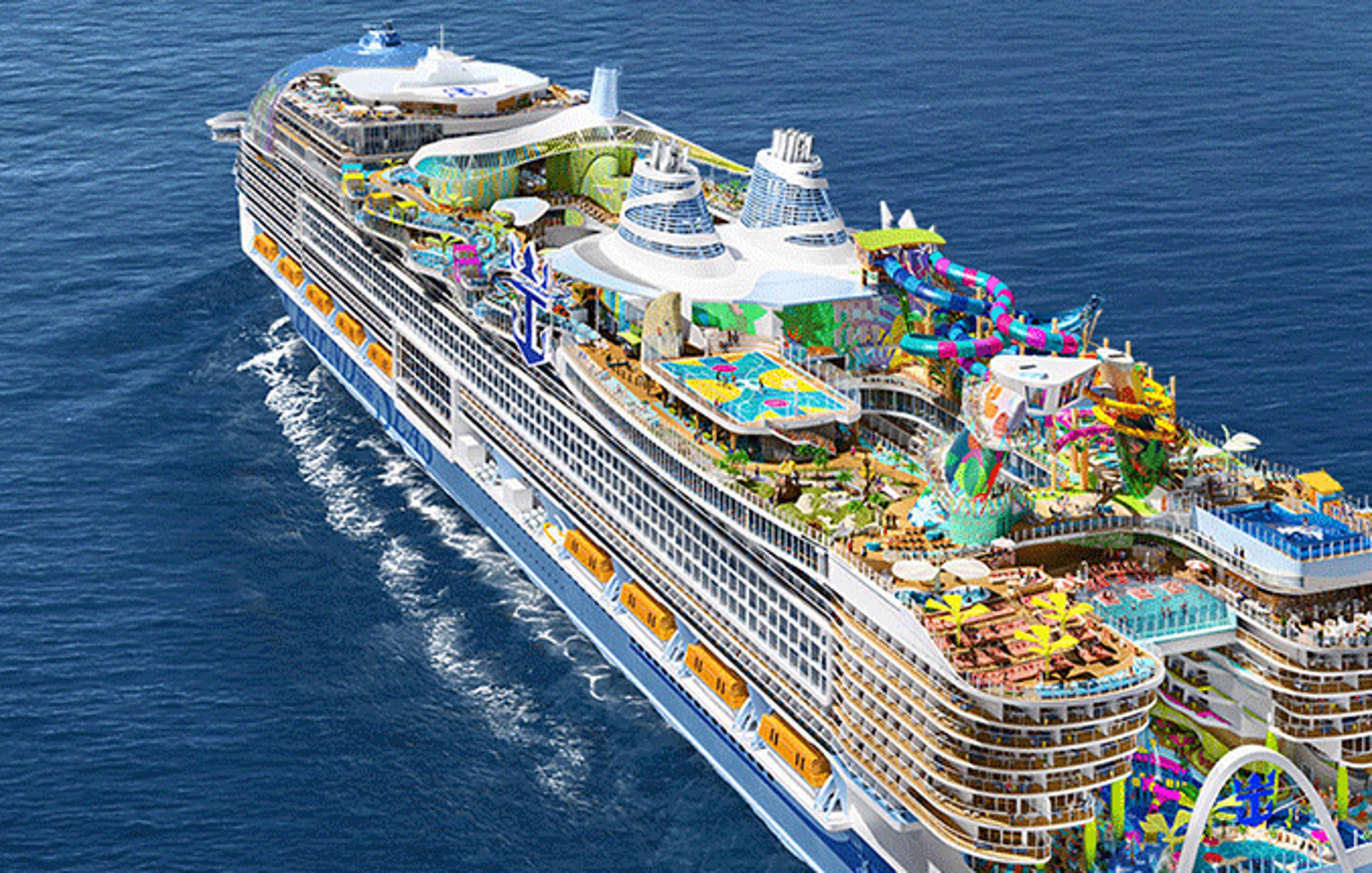 Aerial view of Royal Caribbean's Legend of the Seas