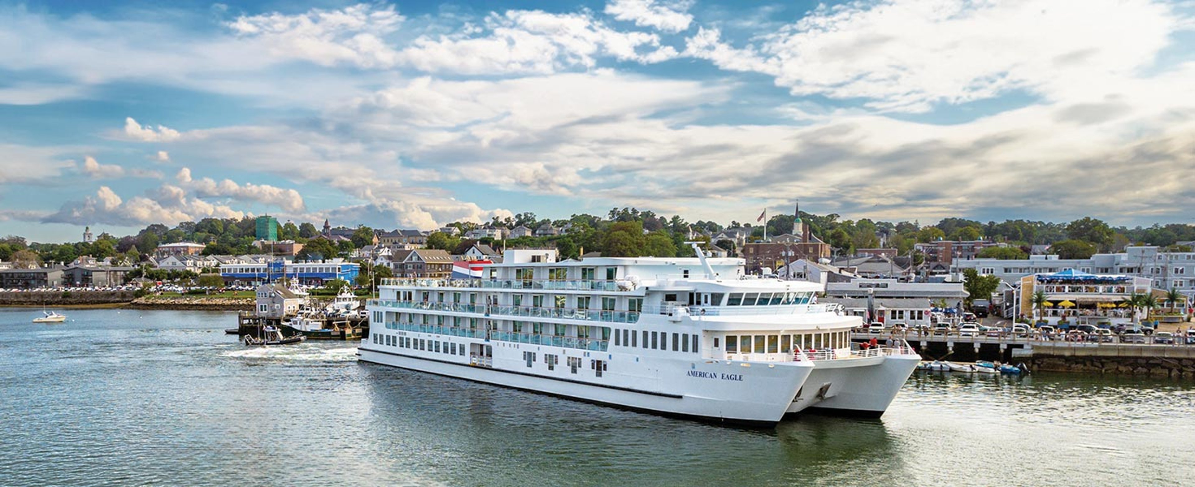 American Cruise Line ship in port