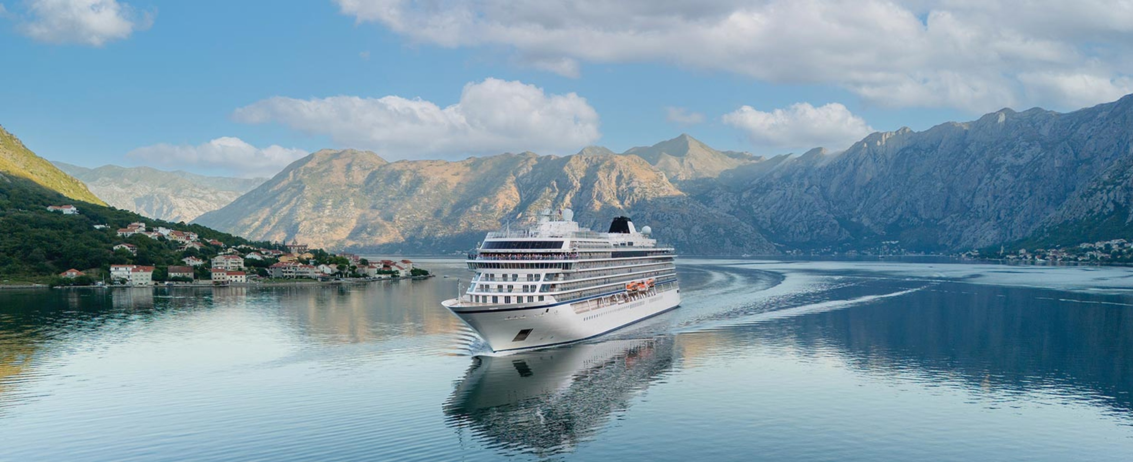 Viking ship in Bay of Kotor, Montenegro