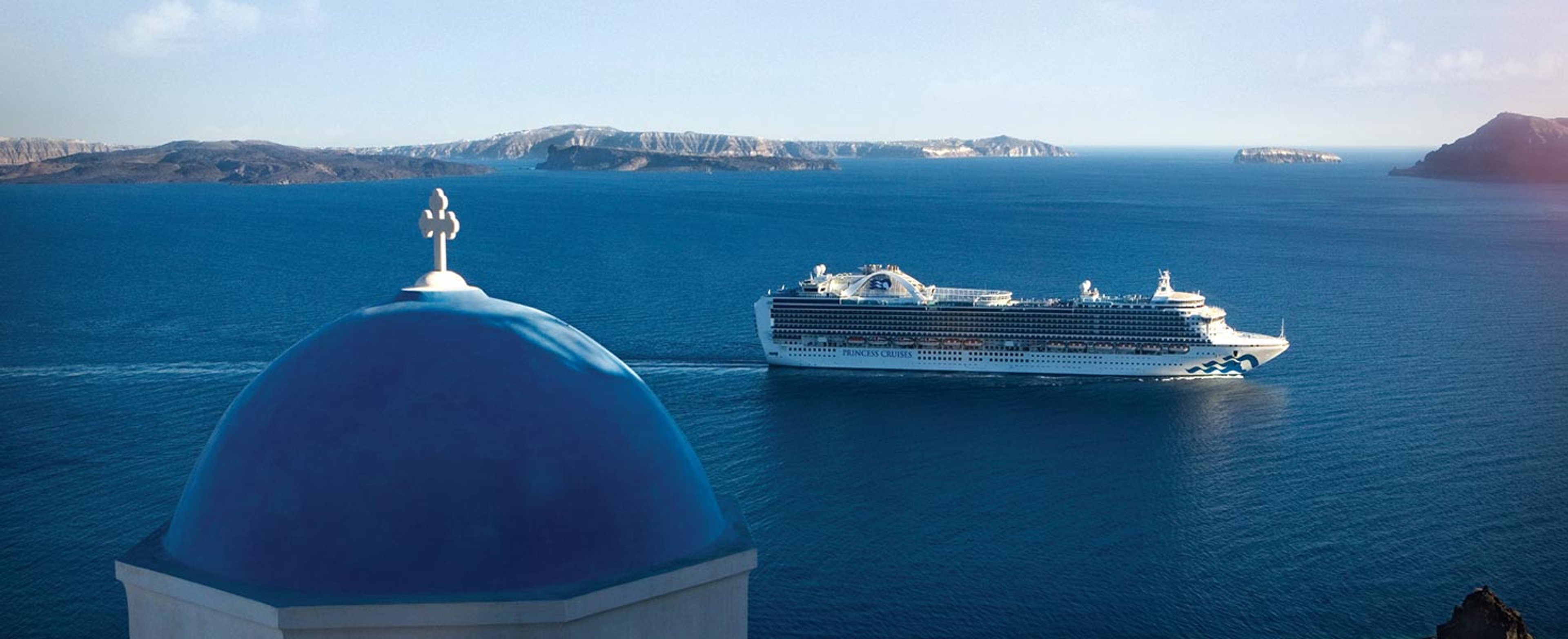 Princess ship sailing in the Mediterranean