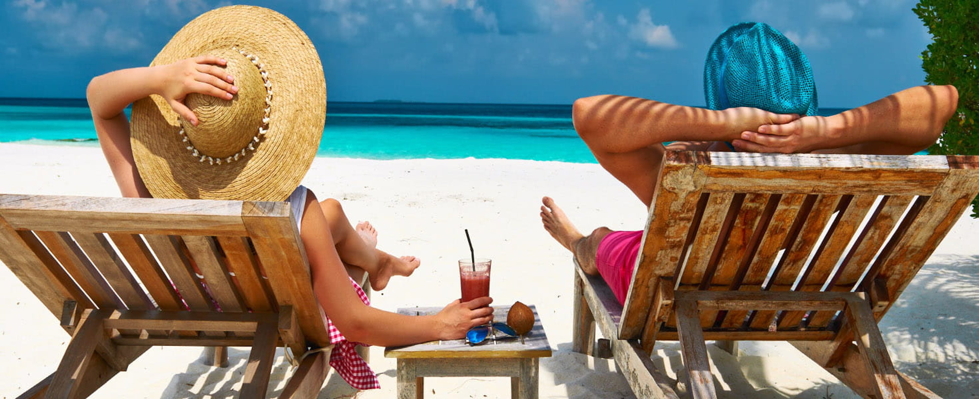 Couple sitting on a beach together