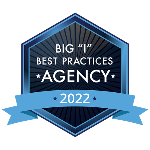 Badge logo with Big I Best Practices Ageny 2022.