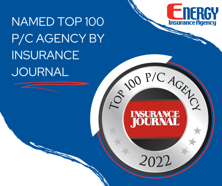 Energy Insurance logo with Top 100 P/C Agency designation