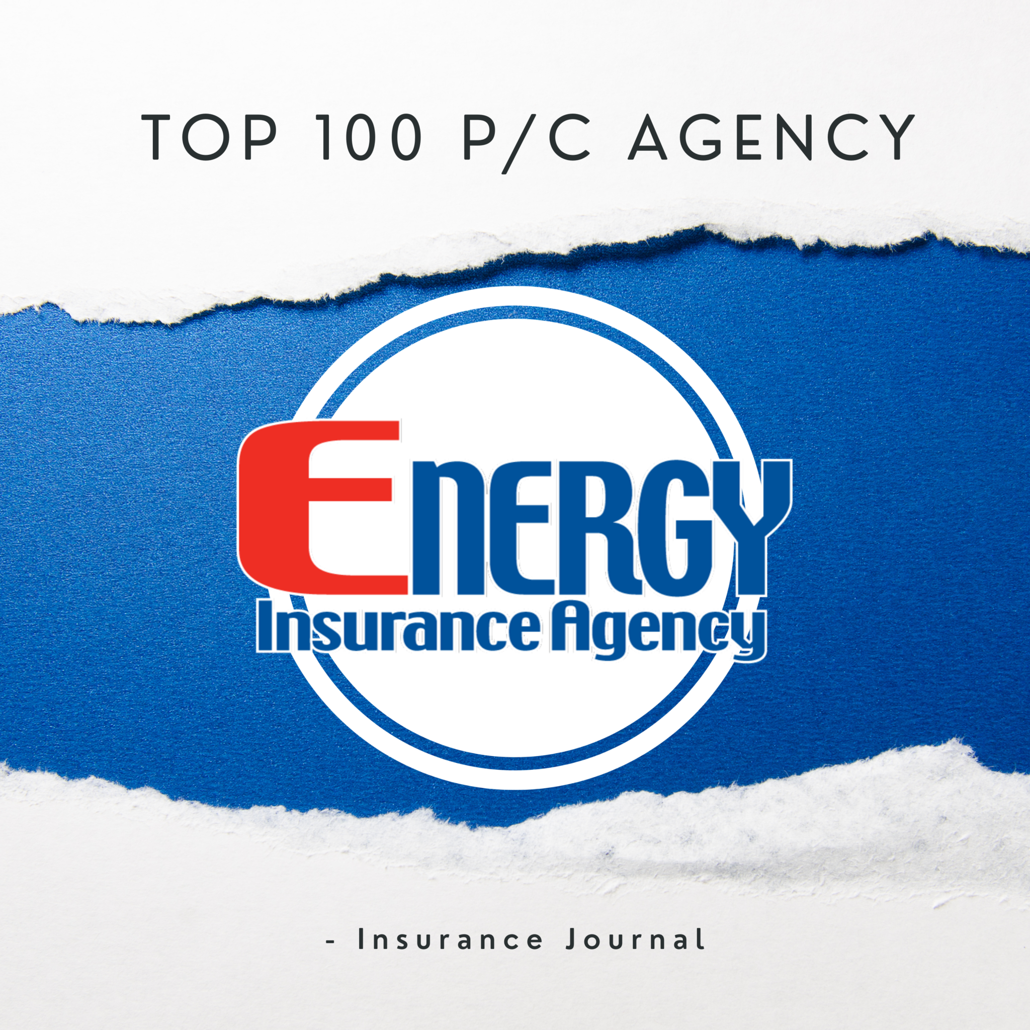Energy Insurance logo with Top 100 P/C Agency designation