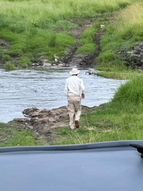 Traveler stranded by rising waters in the Serengeti