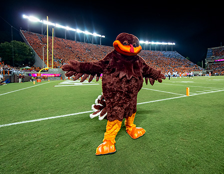 HokieBird Mascot, 2021 Virginia Tech Football vs. UNC