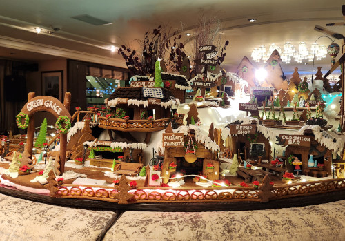 Tauck Christmas cruise ship decorative display of model town