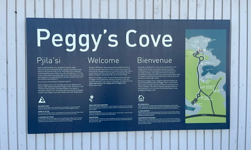 Peggy's Cove tourist information sign