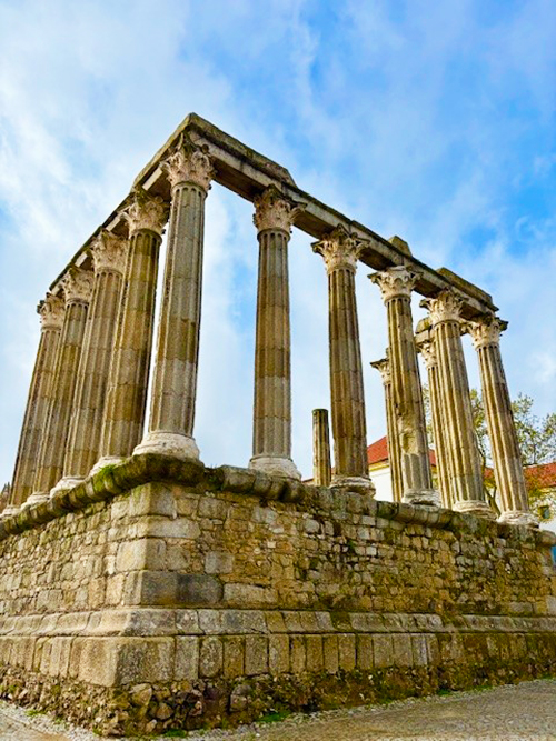 Roman temple at Évora, the capital of Alentejo and UNESCO World Heritage site