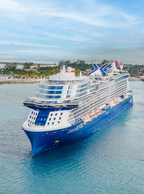 Celebrity Beyond cruise ship at Perfect Day at CocoCay, Bahamas
