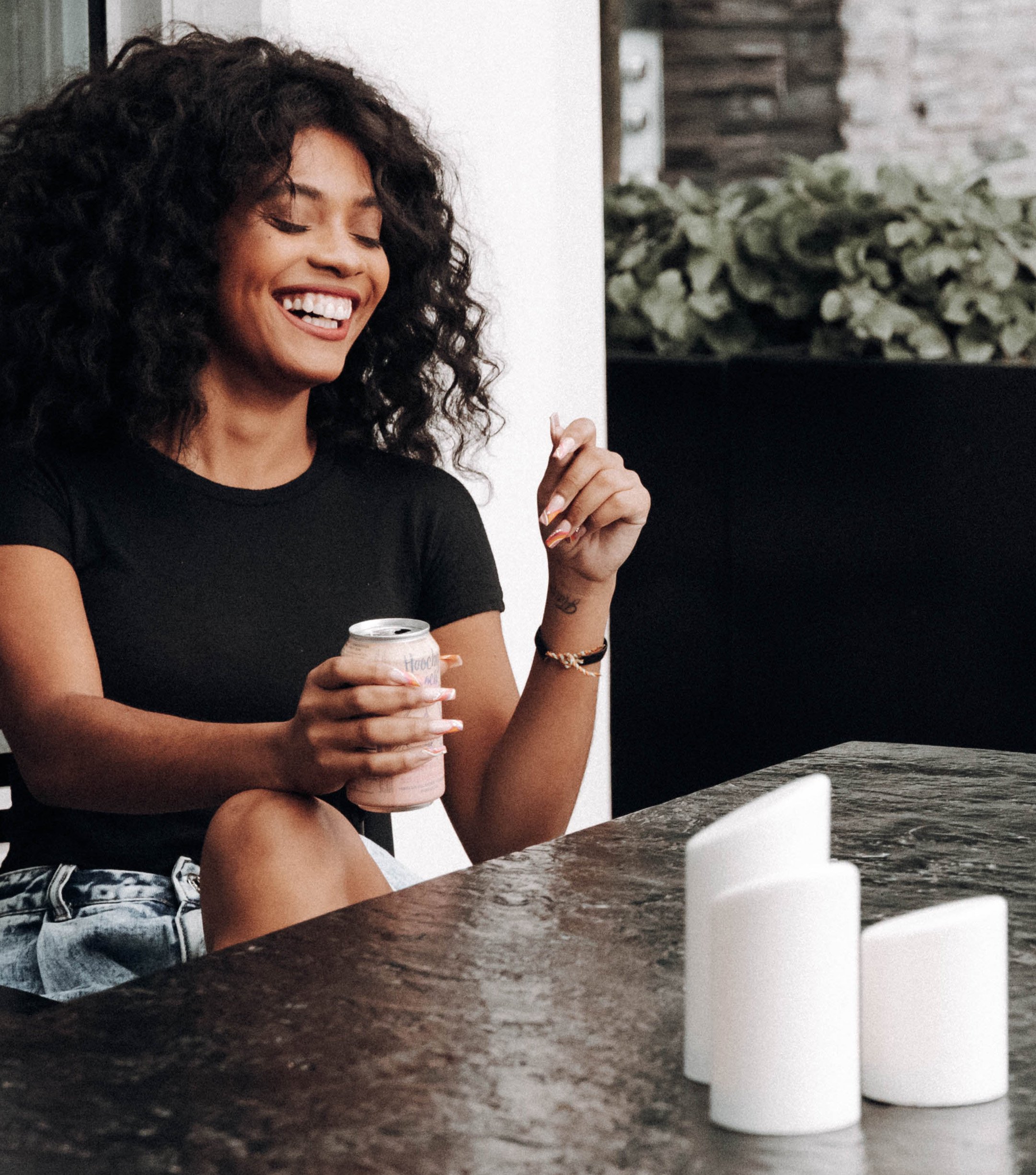 BLUESKY Chinatown resident enjoying the rooftop lounge