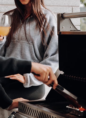 Outdoor BBQ amenity at Foster rental apartments