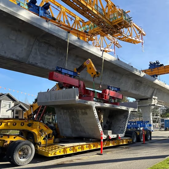 Construction equipment on a job site