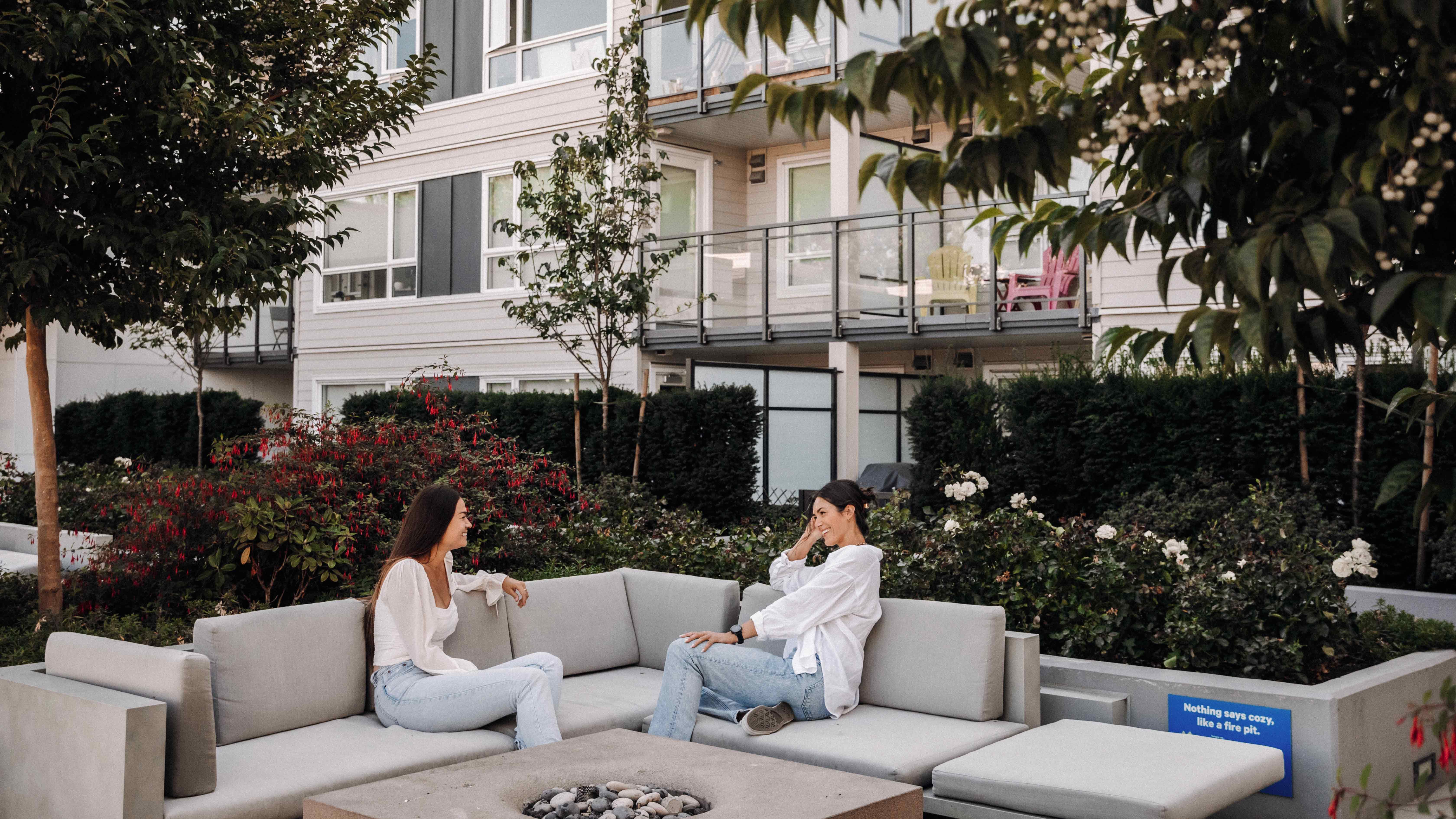 Patio lounge at Pandora rental apartments by Bosa Properties