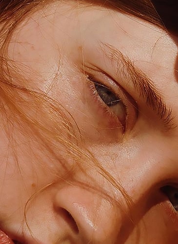 Close crop of a young face