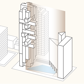 Illustration showing how Fifteen Fifteen by Bosa Properties is built