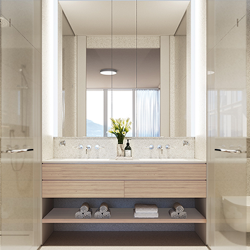 White colour scheme bathroom