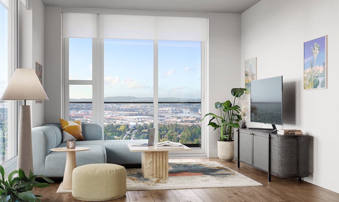 Picture of an apartment with a view