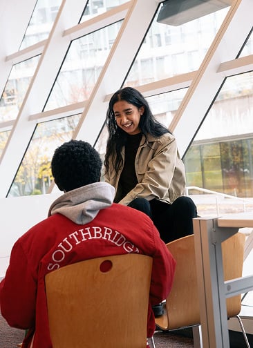 Two people talking to eachother