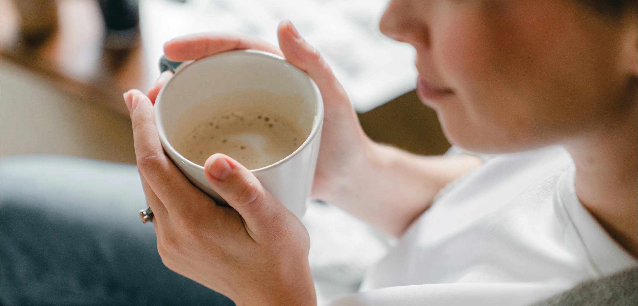 Woman drinking coffee