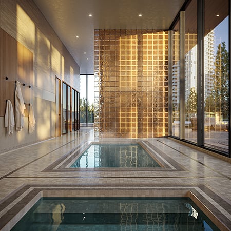 Cold and warm plunge pools at Solhouse