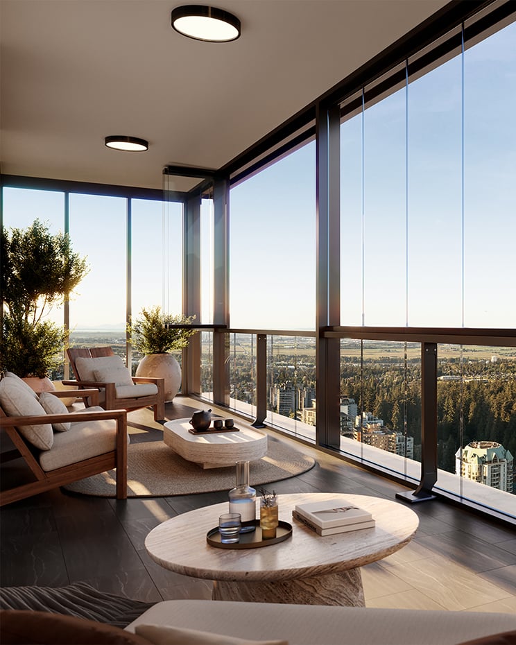 View from inside Lumon balcony Solhouse6035