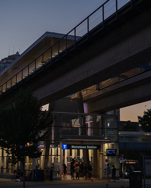 Metrotown train station entrance