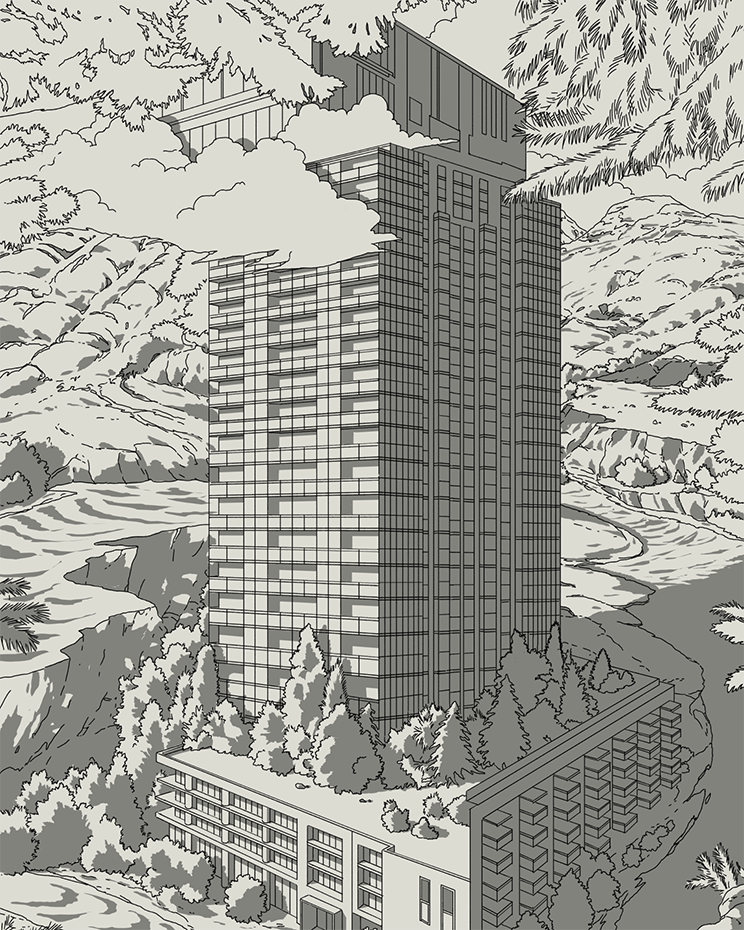 Illustration of Solhouse 6035 near Central Park in Burnaby