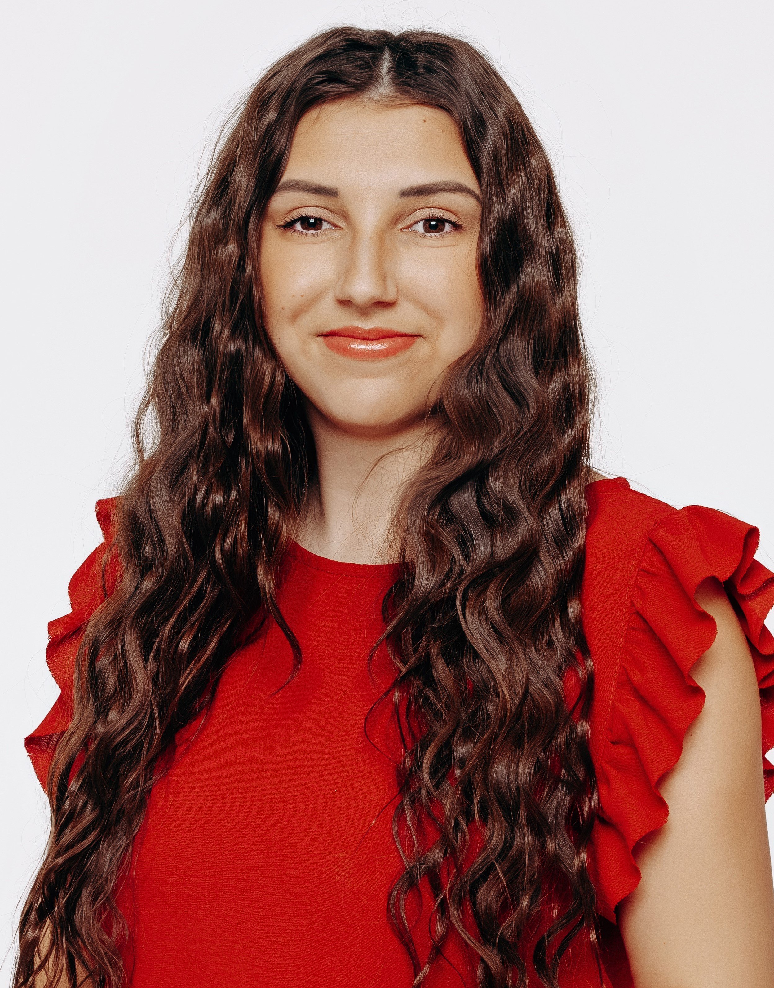 a person with long hair