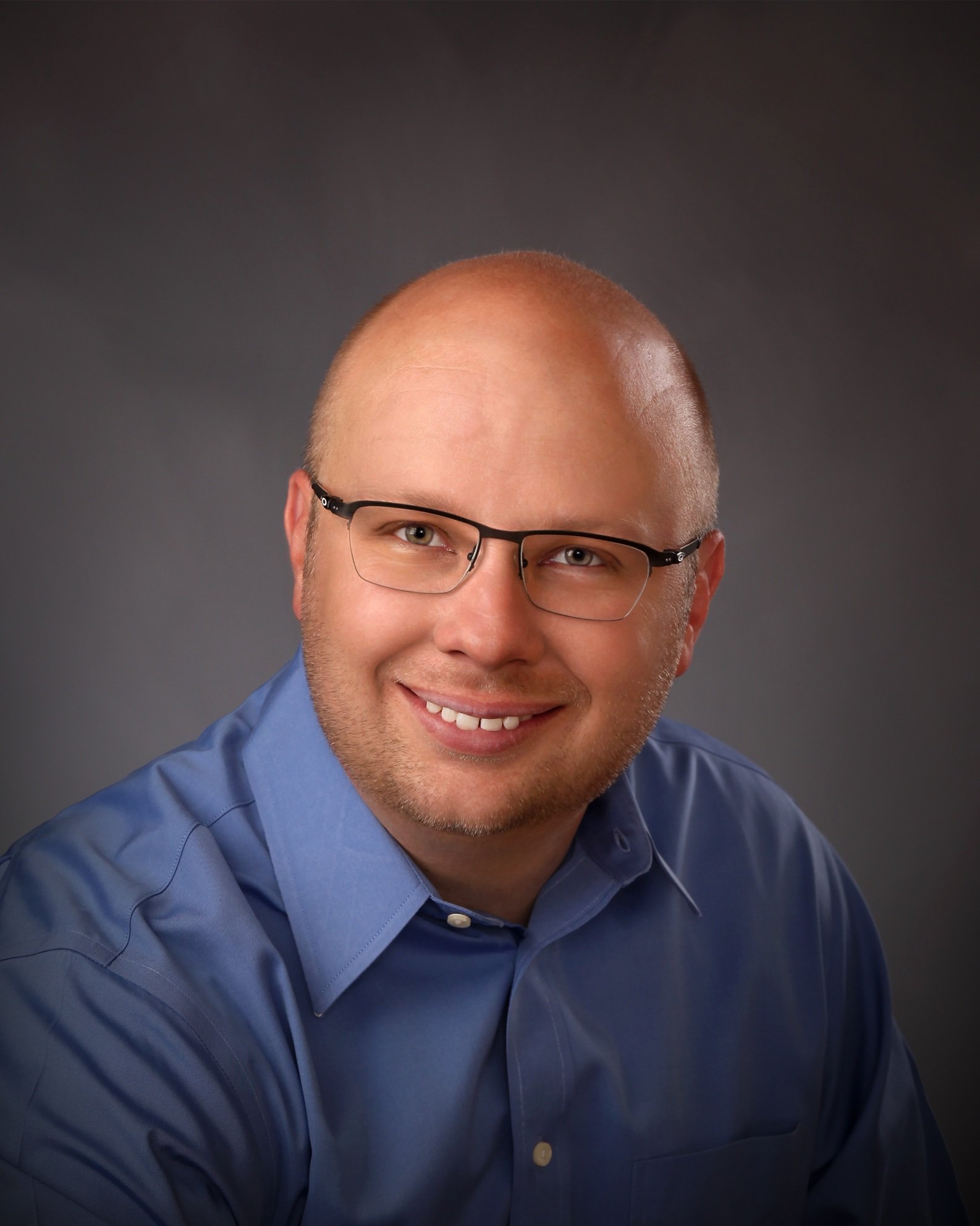 a man wearing glasses