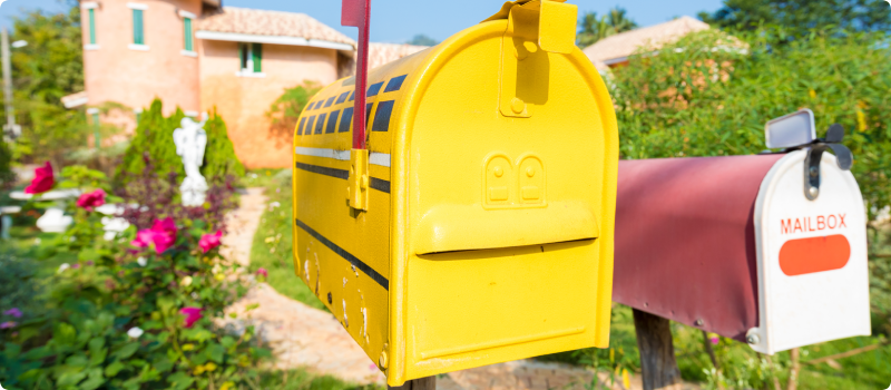 two mailboxes