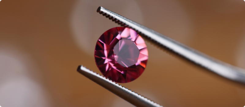 A close-up of a gemstone.