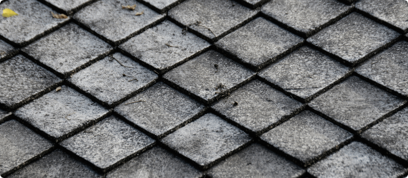 Slate roof tiles. 