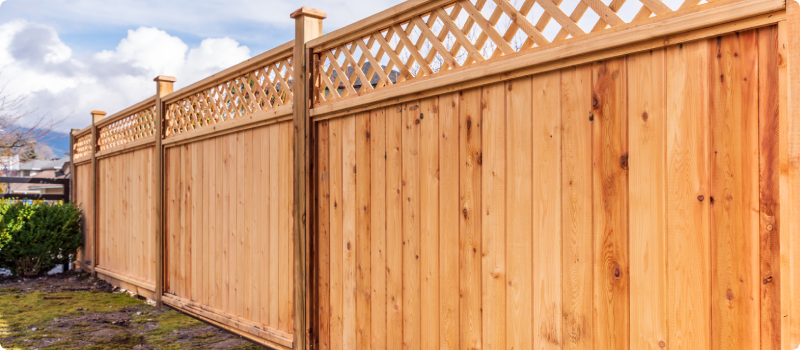 A new wooden fence