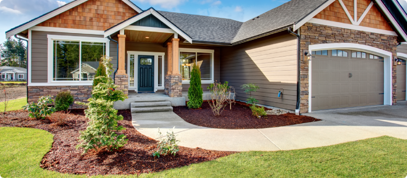 the front of a well-maintained home