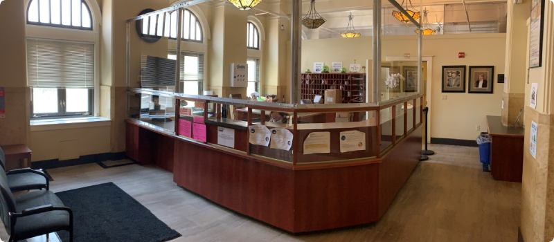 main lobby of the YWCA