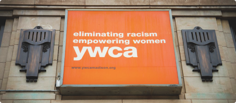 YWCA sign on a building