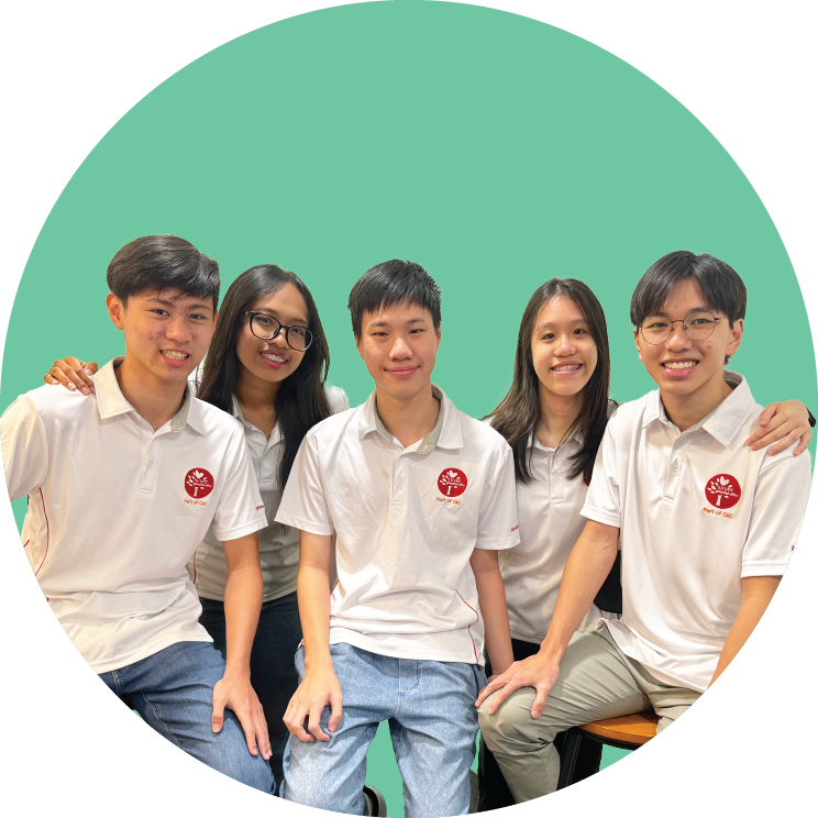 Bryan and friends: Alya, Cheri, Ian and Joshua