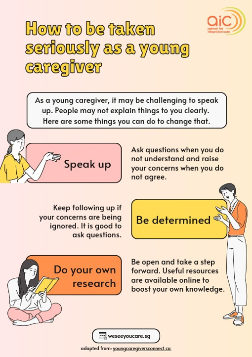How to be taken seriously as a young caregiver