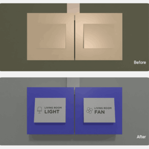 Mount switches contrast wall