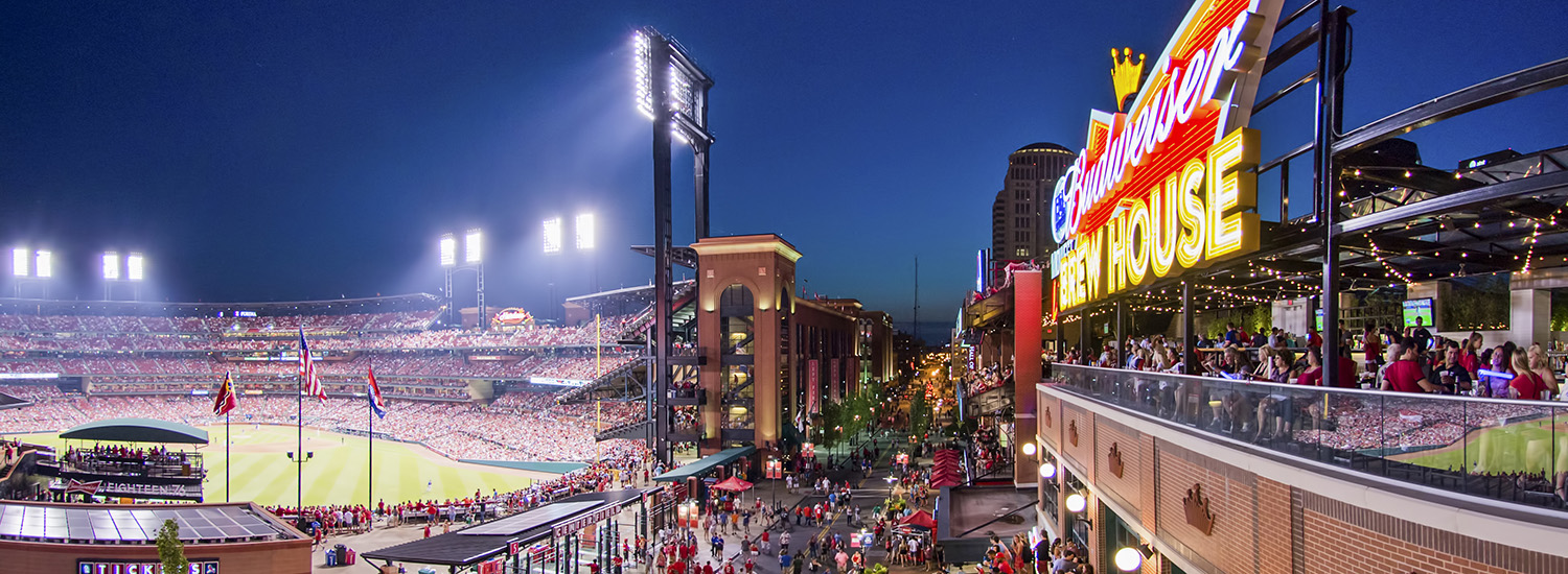 Ballpark Village – Clark Street Seen from Budweiser Brewhouse Bud Deck