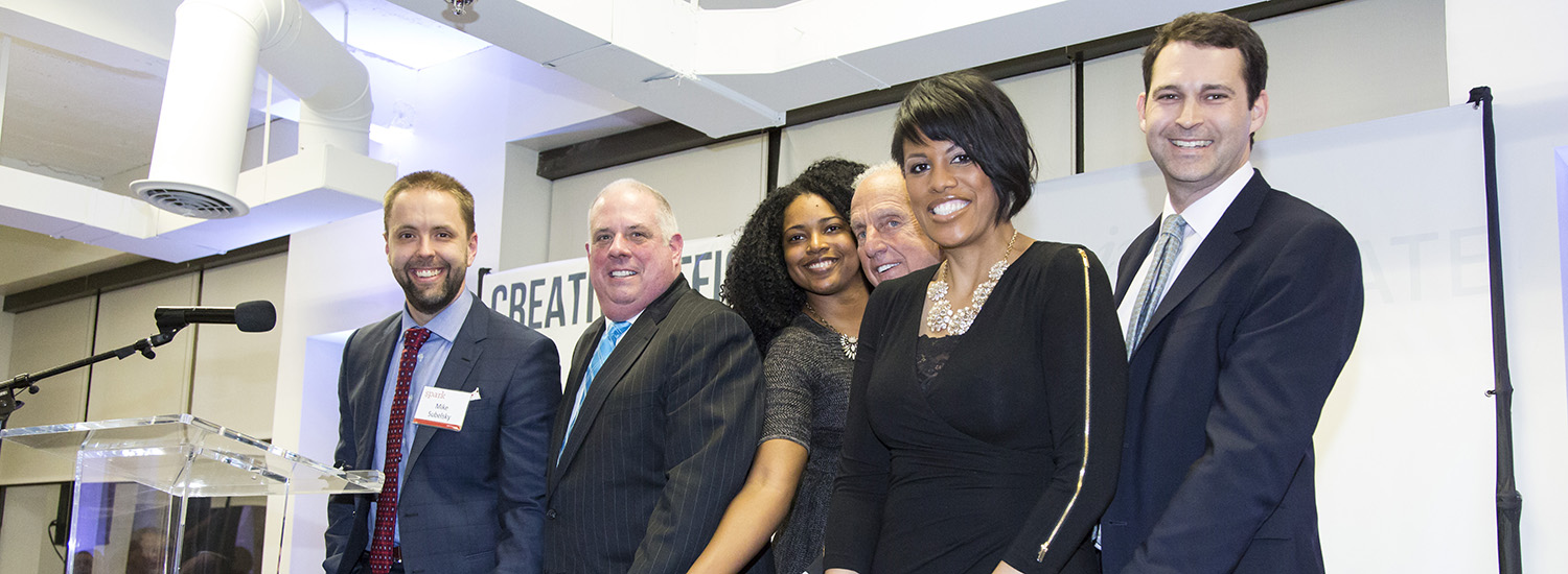 Speakers at the opening of Spark Collaborative Workspace in Baltimore