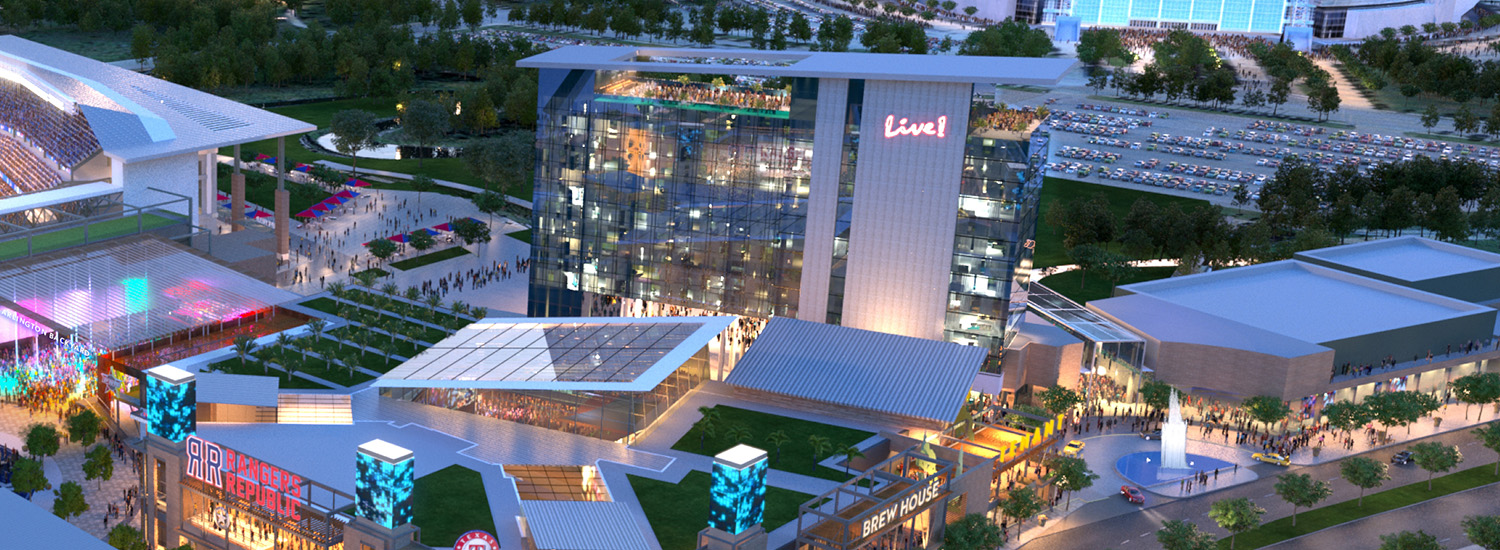 Aerial View of Texas Live!