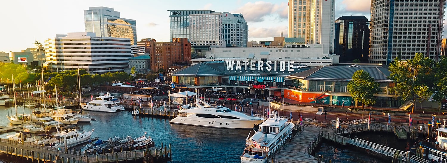 View to Waterside District