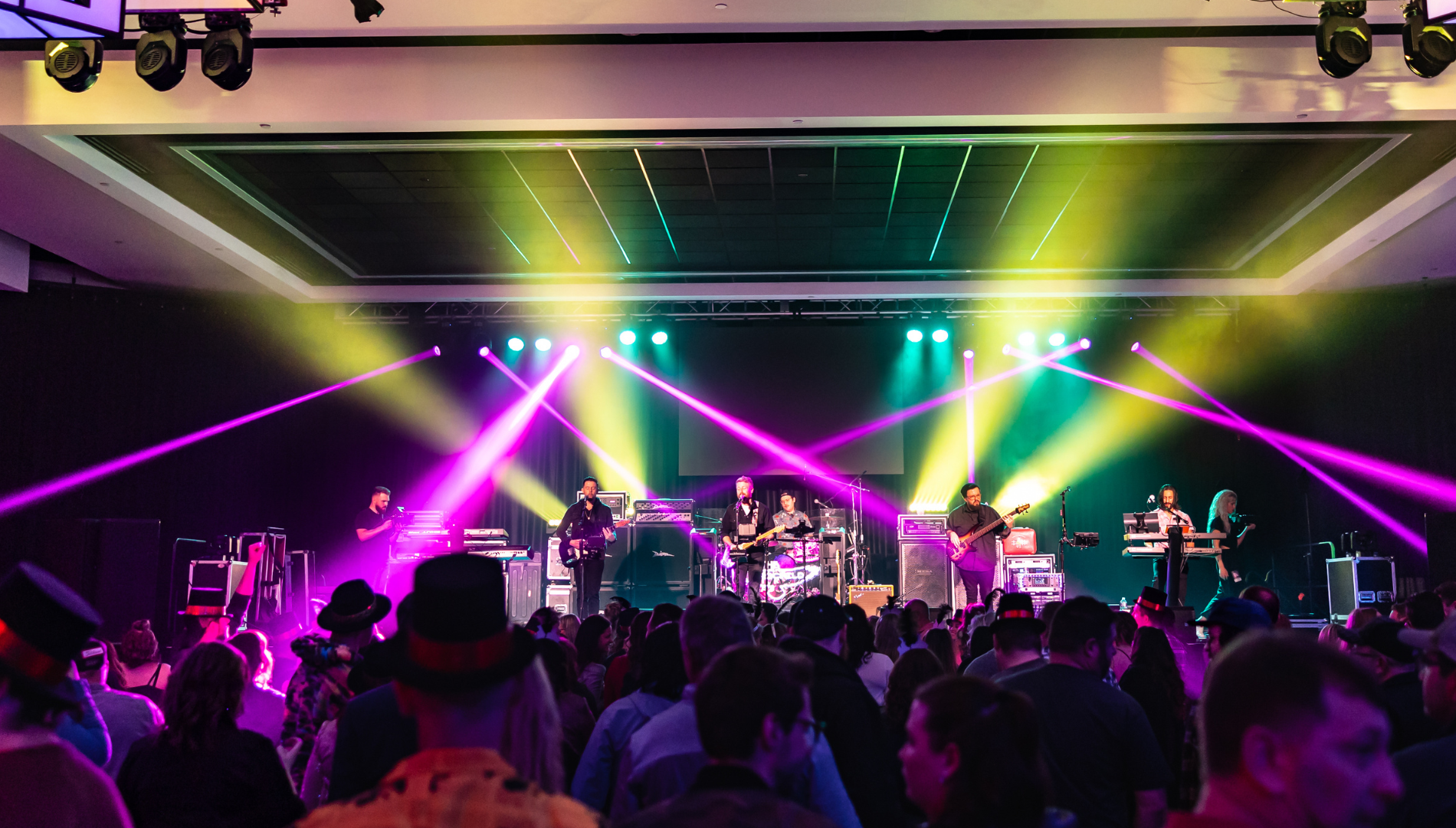 concert with people and lights