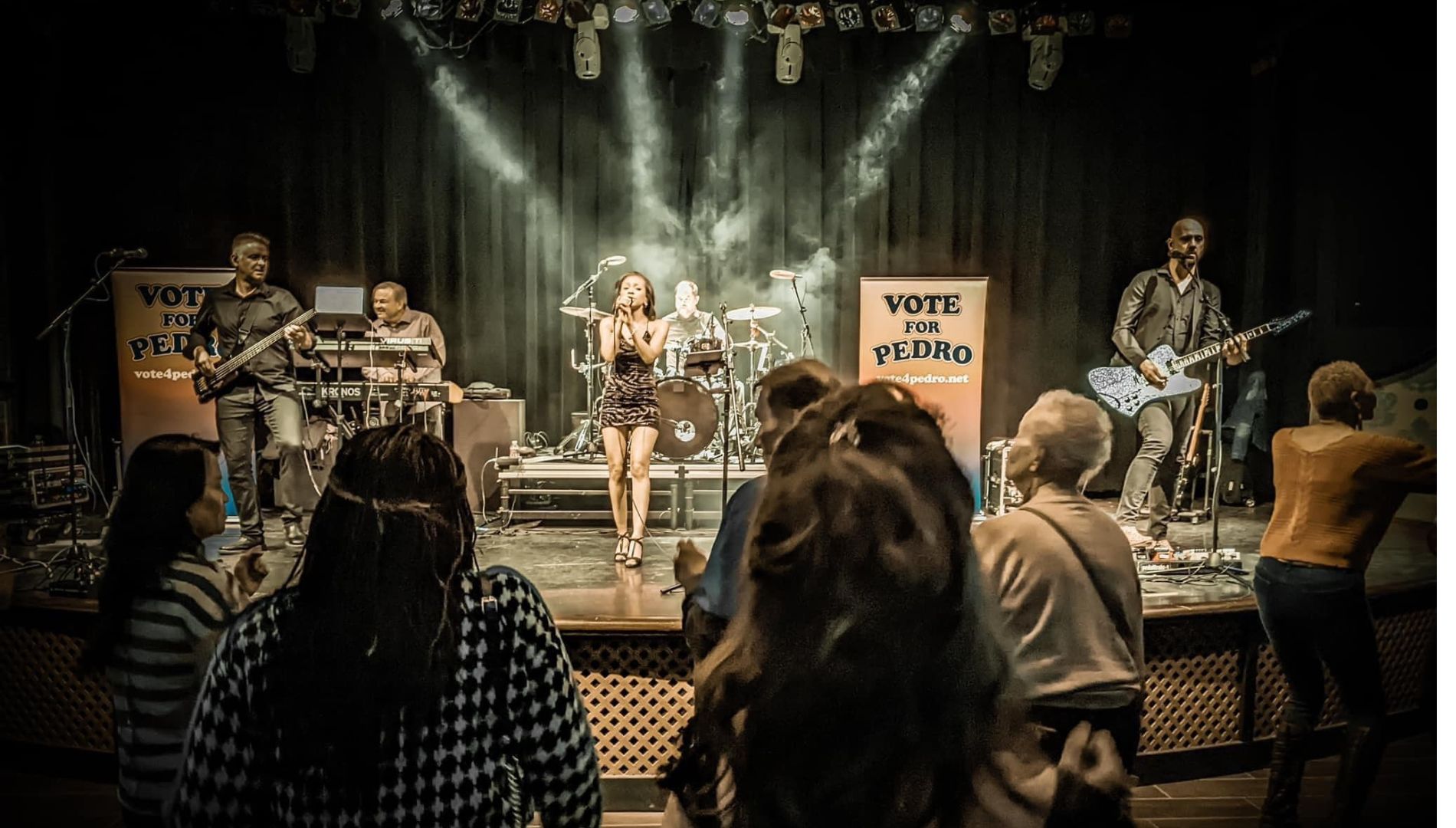 Band performing on stage