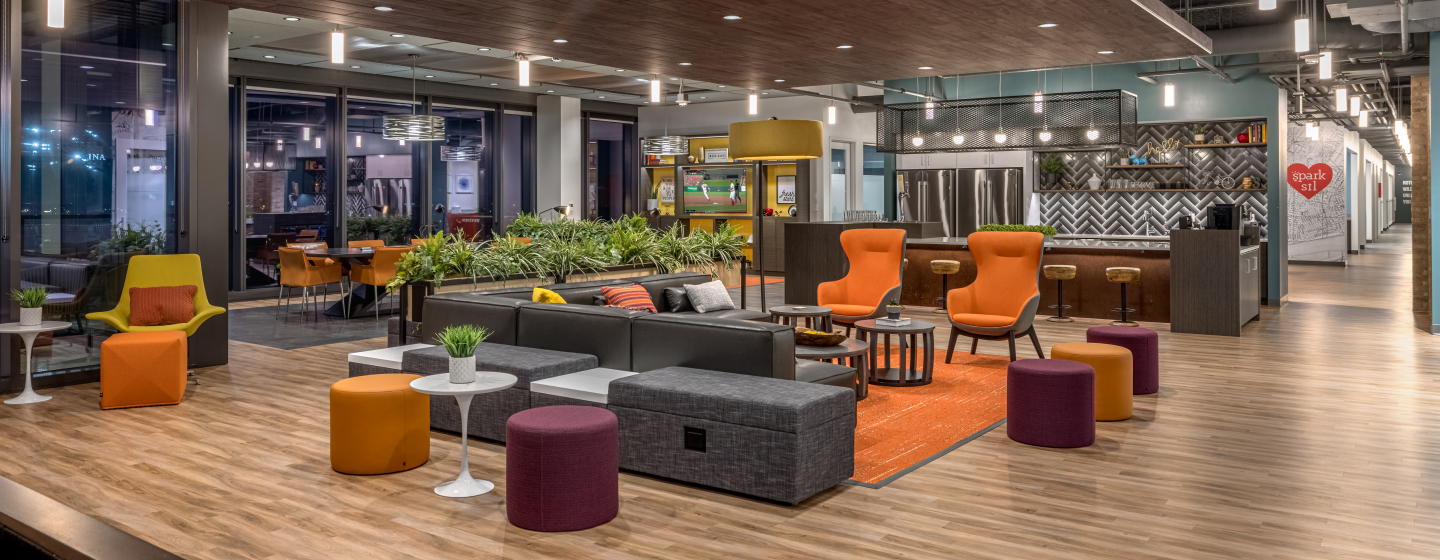 Community Lounge at Spark Co-working in St. Louis